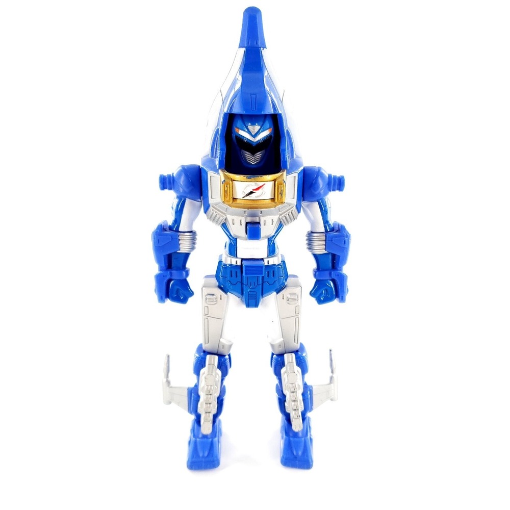 Mega Power Counter Attack Face Changing 8" Action Figure Blue Bandai Untested